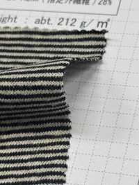 SD0188 Baumwoll-/Hanfgarngefärbter Jersey Mit Horizontalen Streifen[Textilgewebe] SHIBAYA Sub-Foto