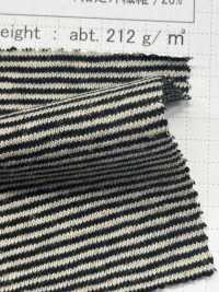 SD0188 Baumwoll-/Hanfgarngefärbter Jersey Mit Horizontalen Streifen[Textilgewebe] SHIBAYA Sub-Foto