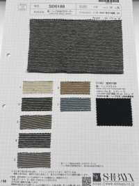 SD0188 Baumwoll-/Hanfgarngefärbter Jersey Mit Horizontalen Streifen[Textilgewebe] SHIBAYA Sub-Foto