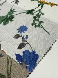 28110 Leinen-Webware Mit Botanischem Blumendruck Und Engelsweicher Verarbeitung[Textilgewebe] SUNWELL Sub-Foto