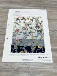 28107 60-fädiger Lawn-Aquarell-Blumendruck[Textilgewebe] SUNWELL Sub-Foto