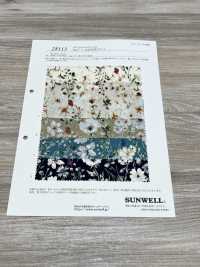 28113 60-fädiger Lawn-Aquarell-Blumendruck[Textilgewebe] SUNWELL Sub-Foto