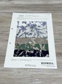 28103 60-fädiger Lawn, Einfarbiger Aquarell-Blumendruck[Textilgewebe] SUNWELL Sub-Foto