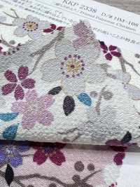 KKP2338-DHM-108 Futako Chirimen Mehrfarbiger Druck[Textilgewebe] Uni Textile(Komon Studio) Unterfoto