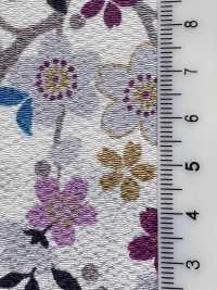 KKP2338-DHM-108 Futako Chirimen Mehrfarbiger Druck[Textilgewebe] Uni Textile(Komon Studio) Unterfoto