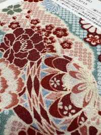 KKP2338-D-HANAZUKUSI Futako Chirimen Blumen[Textilgewebe] Uni Textile(Komon Studio) Unterfoto