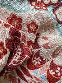 KKP2338-D-HANAZUKUSI Futako Chirimen Blumen[Textilgewebe] Uni Textile(Komon Studio) Unterfoto