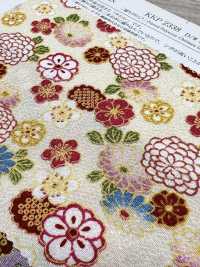 KKP2338-D-HANAKOMATI Futako Chirimen Hanakomachi[Textilgewebe] Uni Textile(Komon Studio) Unterfoto