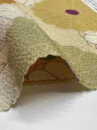KKP2338-D-KIKUYUZEN Futako Chirimen Chrysantheme Yuzen[Textilgewebe] Uni Textile(Komon Studio) Unterfoto