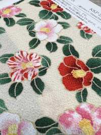 KKP2338-D-MTSUBAKI Futako Chirimen Miyako Tsubaki[Textilgewebe] Uni Textile(Komon Studio) Unterfoto