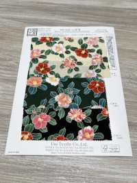 KKP2338-D-MTSUBAKI Futako Chirimen Miyako Tsubaki[Textilgewebe] Uni Textile(Komon Studio) Unterfoto