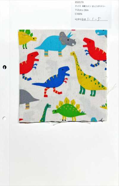 850579 Oxford ungebleichte Baumwolle Gemütlicher Dinosaurier