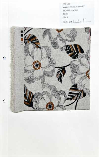 850583 Baumwoll-Leinen-Canvas 80/20 PEONEY