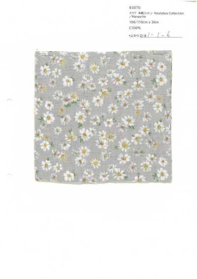 83070 SEVENBERRY® Batist aus ungebleichter Baumwolle Nostalgia-Kollektion / Margerite