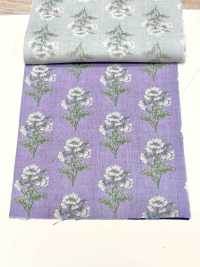 850573 SEVENBERRY® Lawn Ungebleichte Baumwolle Soleil Blue / Wildflower[Textilgewebe] VANCET Sub-Foto