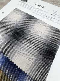 K-4022 Dreifachgarn-Twill, Flauschig Auf Spielkaro[Textilgewebe] Kuwamura Textil Sub-Foto