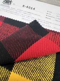 K-4014 Dreifachgarn-Twill-Fuzzy-Block-Check[Textilgewebe] Kuwamura Textil Sub-Foto