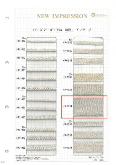 HR-1034 Nanako-Band aus Leinenmischung L