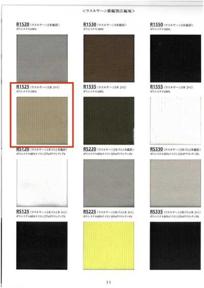 R1525 Ripp-Raschel-Garn 2-fach 2×1 60 cm Breite