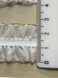 HW-3038 Organza-Doppelrüsche Mit Goldglitzer Und Stretchband[Bandbandschnur] Kein Name Sub-Foto