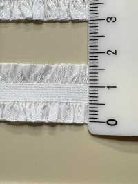 HW-3041 Nylon-Doppelrüschen-Stretchband[Bandbandschnur] Kein Name Sub-Foto