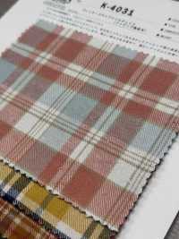 K-4031 Vintage-Karomuster Aus Aufgerautem Twill (Flauschiger Stoff Im Aufgerauten Stil)[Textilgewebe] Kuwamura Textil Sub-Foto
