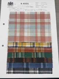 K-4031 Vintage-Karomuster Aus Aufgerautem Twill (Flauschiger Stoff Im Aufgerauten Stil)[Textilgewebe] Kuwamura Textil Sub-Foto