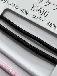 K-610 Garngefärbtes Polyester-Elastikgeflecht[Bandbandschnur] RIVER Sub-Foto