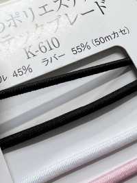 K-610 Garngefärbtes Polyester-Elastikgeflecht[Bandbandschnur] RIVER Sub-Foto