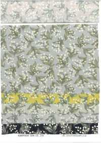 KTS7135 Breitgewebe Mit Kleinem Blumen- Und Katzenmuster[Textilgewebe] Baumwolle Kobayashi Sub-Foto