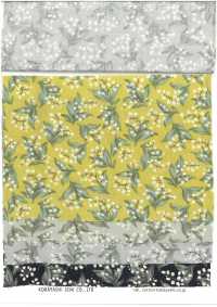 KTS7135 Breitgewebe Mit Kleinem Blumen- Und Katzenmuster[Textilgewebe] Baumwolle Kobayashi Sub-Foto