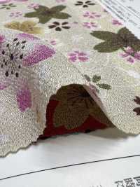 KKP2338-D-NSAKURA Futako Chirimen Lebhafte Kirschblüte[Textilgewebe] Uni Textile(Komon Studio) Unterfoto
