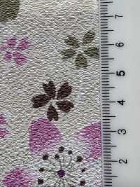 KKP2338-D-NSAKURA Futako Chirimen Lebhafte Kirschblüte[Textilgewebe] Uni Textile(Komon Studio) Unterfoto