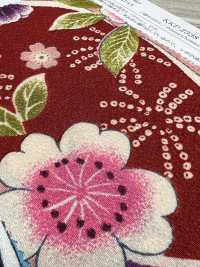 KKP2338-D-UMENIHITTA Futako Chirimen Pflaume Und Hikita[Textilgewebe] Uni Textile(Komon Studio) Unterfoto