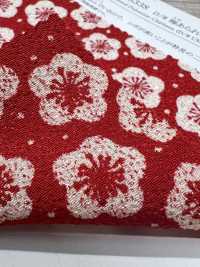 KKP3338-D-UMEARARE Futako Chirimen Pflaumenreiscracker[Textilgewebe] Uni Textile(Komon Studio) Unterfoto