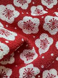 KKP3338-D-UMEARARE Futako Chirimen Pflaumenreiscracker[Textilgewebe] Uni Textile(Komon Studio) Unterfoto