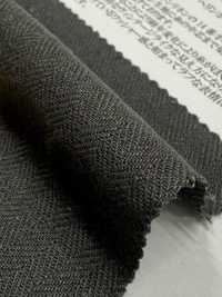 OJE253341 Baumwoll-Leinen-Ramie-Fischgrätmuster Mit Vintage-Waschung[Textilgewebe] Oharayaseni Unterfoto