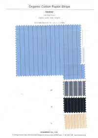 5SG032 Streifen Aus Bio-Baumwoll-Popeline[Textilgewebe] Chambray Unterfoto