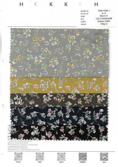 7026-1200-1 30 Viyella Kleines Blumenmuster