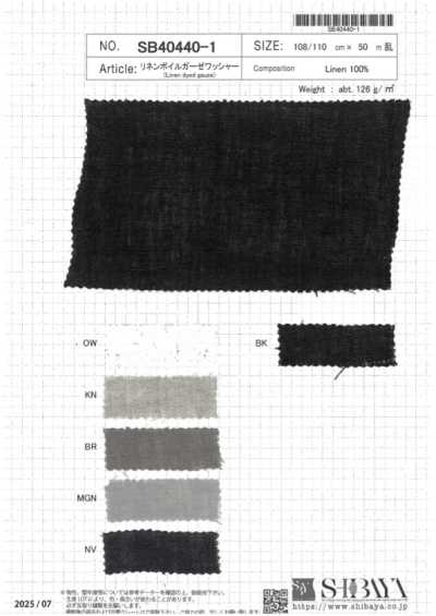 SB40440-1 Leinen-Voile-Gaze Waschfinish