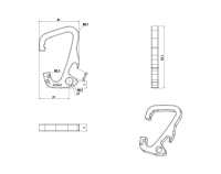 HH140 Altica Kippkopf-Karabiner[Schnallen Und Ring] Unterfoto