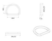 HH197 Altica Universal Single D-Ring[Schnallen Und Ring] Unterfoto