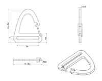 HH163 Artica-Dreiecksklammer-Cliphaken[Schnallen Und Ring] Unterfoto