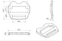 HH060-A Altica Tilthead Hüftgurtschnalle[Schnallen Und Ring] Unterfoto