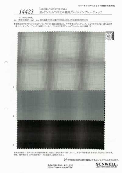 14423 30s Tencel™ Lyocell-Faser/Twill-Ombre-Karo