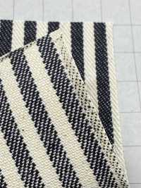 W3333-D Baumwolle, Kräftiger Streifen, Hickory Denim, 10 Oz[Textilgewebe] Yoshiwa Textilien Unterfoto