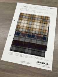 26266 30/2 Baumwolle, Meliert, Fischgrätmuster, Tartan-Karo[Textilgewebe] SUNWELL Unterfoto