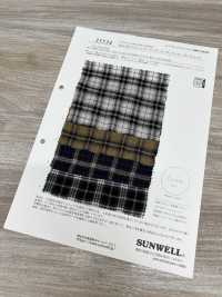 35534 Fuwa.60 Einzelfaden-Baumwoll-Kräuselung Fischgrät Mini-Tartan-Karo[Textilgewebe] SUNWELL Unterfoto