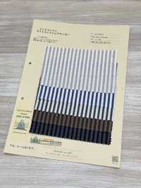 A-7073 Indischer Baumwoll-Seersucker-Streifen[Textilgewebe] ARINOBE Unterfoto