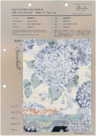 850557 Leinenähnlicher Slub Salon De Fleur Snowball